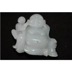 Carved  Jade  Buddah with Children #864072