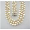 Image 1 : ESTATE 1940's 9.3MM PEARL & DIAMOND NECKLACE #864125