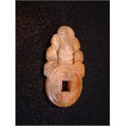 Ancient yellow jade carving pendant #864154