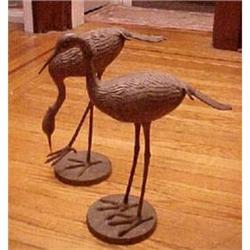 Crane Statues Bronzes Large Old for Garden PR #864180