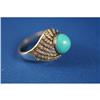 Image 1 : 14K Gold Persian Turquoise and Diamond Estate #864261