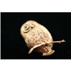 Image 1 : Gold Owl Pin/Brooch with Emerald Eyes #864287