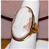 Image 1 : 19c Victorian 14kt Gold Diamond Cameo Ring 14k #864389