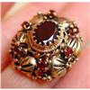 Image 1 : Art Nouveau FLOWER Garnet RING 14kt Gold  14k #864409