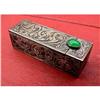 Image 1 : 19c Engraved Silver Jade Lipstick Compact #864412