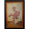 Image 1 : c.1900 Flower Vase Still Life Oil Painting Vase #864456