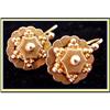 Image 1 : JUDAICA FRENCH 19C GOLD EARRINGS W STAR DAVID #864508