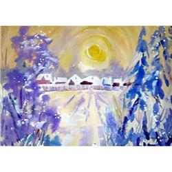 "Russian winter" in impressionism style. #869859