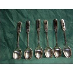 6 Hans Andersen  fairytale silver teaspoons #882732