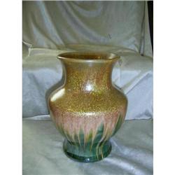 Art pottery flambe' drip glazed vase #882811