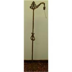 Art Nouveau Bronze Open Work Floor Lamp #882821