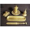 Image 1 : Regal Gilt Bronze Jeweled 5 Pc. Desk Set  #882930