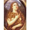 Image 1 : Antique Painting on Porcelain of Magdalene #882947
