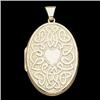 Image 1 :  14K GOLD LOCKET w HEART CELTIC Design #889108