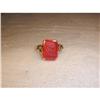 Image 1 : Victorian Estate 14K Carved Ruby Intaglio Ring #889274