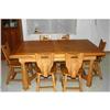 Image 1 : A BRANDT RANCH OAK DRAW LEAF TABLE AND 6 CHAIRS #889395
