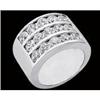 Image 1 : 3 carat DIAMOND WEDDING RING platinum band 15 #889582