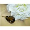 Image 1 : LARGE  PEAR SHAPE SMOKED TOPAZ PENDANT #898128