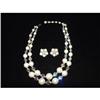 Image 1 : Crystal  Pearl 2 strand Demi-Parure #898349