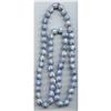 Oriental Blue White Pottery Bead Necklace #898362