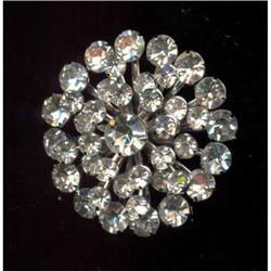 Clear Rhinestone STARBURST Brooch #898404