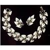 Image 1 : CORO Enamel Leaf  Bracelet  Earring Set #898444