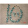 Image 1 : Lisner Blue Lucite Rhinestone Enamel Parure #898546