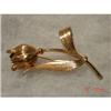Image 1 : 1964 GROSSE GERMANY GOLD BROOCH FLORAL DESIGN #898636