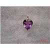 14kt Gold Amethyst Heart Charm Pendant #898993