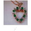 Image 1 : Heart Outline w/Diamonds and Emeralds #899113