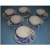 Image 1 : SET OF 6 ANTIQUE MEISSEN FLOW BLUE ONION #899476
