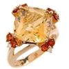 Image 1 : Citrine, Garnet and Diamond  Ring #899707
