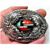 Handcrafted Inlay Silver Belt Buckle~63grams  #900143