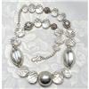 Faceted Crystal~Silver Necklace #900171