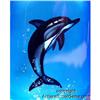  DOLPHINS Inside painted Crystal Snuff Bottle #900212