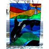 Orca Whale Stained Glass Painting Free Ship #900228