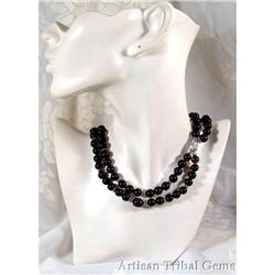 Double SMOKEY TOPAZ Double Sterling Necklace #900233