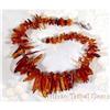 Spikes of honey Baltic Amber STERLING Choker #900286