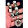 Image 1 : Colorful TREE Agate Sterling Choker #900349