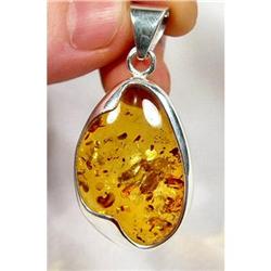Sensational BALTIC Amber  Sterling Pendant #900371