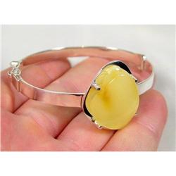 Elegant Butter Baltic Amber Sterling Bracelet #900382