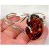 Rich Cognac  Baltic Amber Sterling Bracelet #900390