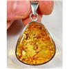  Honey  Sterling Silver Baltic Amber Pendant #900393