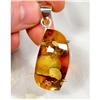 Glamorous Sterling  Baltic Amber Pendant #900396