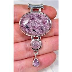 Trio of Luxurious Chaorite Gemstones Sterling #900415