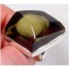 Very Chunky Baltic Amber Sterling Ring~21Grams #900427