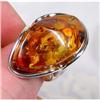 BIG and BOLD  Baltic Amber Sterling Ring #900428