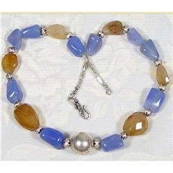 Artisan Chalcedony Sterling Choker By Vera #900477