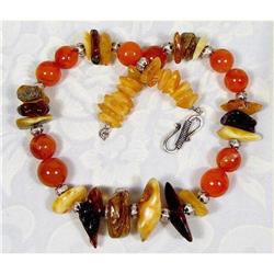 Baltic Amber Carnelian Gemstone Choker #900479