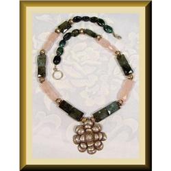 Hilltribe Silver Gemstone Choker #900483